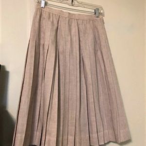 Vintage Rene Portier Pleated Oatmeal Skirt